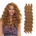 Extension de cheveux au crochet de vague profonde en vrac de cheveux synthétiques